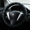 Cubierta para Volante de Coche, Universal para Todas las Estaciones, Cuero Sin Anillo Interior, Cubierta Elástica de Cuero, Resistente al Desgaste, Antideslizante, Bordado Acolchado, Funda para Manillar Popular de Venta Transfronteriza