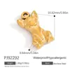 Accesorios DIY de acero inoxidable transfronterizos colgante de hueso de pescado para paraguas de gota colgante individual titanio acero oro 18K joyería que no se decolora