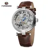 Nuevo Reloj Mecánico Automático Impermeable Forsining Moda Europea y Americana para Hombre con Movimiento Mecánico Calado