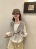 Suéter de Punto para Mujer Hers One Scoop of Sweetness 2026 Otoño Estilo Coreano Simple Versátil Cuello Redondo Manga Larga 66887 (con chal)