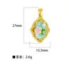 Pintura al Óleo Jardín de Monet Perla Imitación Gota de Aceite Flor Estilo Nacional Esmalte Pintado Colgante Accesorios para Joyería DIY Venta al por Mayor