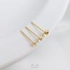 Aretes de Oro Chapado en Oro de 14K con Base Dorada Poco Profunda de Medio Agujero para Colgar Perlas, Aretes Versátiles, Materiales y Accesorios para Aretes DIY Hechos a Mano que Conservan el Color