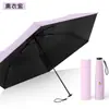 Paraguas Ultra Ligero con Sensación de Pluma de Seis Varillas con Tela de Goma Negra, Paraguas de Protección Solar, Estructura de Fibra de Vidrio, Doble Uso para Sol y Lluvia, Paraguas Promocional