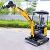 Mini Escavadeira Hidráulica Nova de 1,8 Ton Escavadeira Pequena para Reforma Rural Demolição Interna de Engenharia Multifuncional