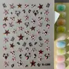 Pegatinas para Uñas de Chica Hot Transfronterizas Estampado de Leopardo Estrella Impermeables Adhesivas Rosa Neón Negro Estampado de Leopardo Estilo Sl