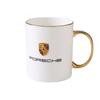 Taza Creativa de Oficina de Negocios de Porcelana Fina Electrochapada con Logotipo Personalizado Taza de Cerámica con Borde Dorado Fabricante Venta al por Mayor Taza Publicitaria