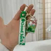 Llavero de Botella de Arena Líquida de Dibujos Animados, Pequeños Regalos para Puestos, Accesorios Acrílicos al por Mayor, Colgante Relleno de Aceite, Rasca Gatos Lindo de Regalo