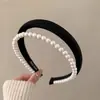 Invencible Blanco ~ Diadema Superior para Cabello Perla Alta Diseño de Doble Capa Avanzada Lavado de Cara y Salida Presionando el Cabello Diadema Accesorios para el Cabello