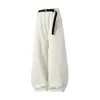 Pantalones de pierna ancha con cintura elástica, drapeados, de corte limpio, con hebilla, hasta el suelo, de alta costura para hombre Jian Heng