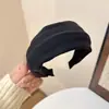 Diadema retro de corona alta para mujer, simple y elegante, diadema de ala ancha que no estrangula el cabello, accesorio para el cabello de moda estilo coreano