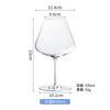 Punto Cabello Liso Accesible Lujo Vaso Alto Hogar Gran Capacidad Transparente Juego de Copas Ultra Fino Cristal Transparente Copa de Vino Tinto