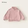 Youbao Huzhou Zhili Ropa Infantil Camisa con Cremallera Infantil Encaje Rosa Niño Grande Ropa Casual Moño Top para Niña