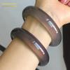 Pulseira de ágata natural de cor primária não queimada, pulseira de ágata brasileira transparente fluorescente, pulseira de calcedônia roxa fuligem por atacado