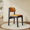 Cadeira de Jantar Nórdica de Madeira Maciça com Encosto Macio, Conjunto de Mesa e Cadeiras, Uso Doméstico Moderno, Simples para Sala de Jantar e Sala de Estar, Cadeira de Lazer