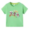 2023 Nueva camiseta de manga corta de verano para niños, estilo coreano, para niños y niñas, de algodón, de media manga.