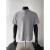 Camiseta de manga corta estilo americano con cuello Henry para hombre, verano, aspecto musculoso, moderna, deportiva, fitness, casual, tridimensional, estilo old money