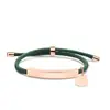 Pulsera Personalizada con Logo de Publicidad Transfronteriza, Pulsera Trenzada de Acero de Titanio Grabado con Corazón Diagonal Multicolor para Regalo Navideño