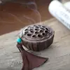 Queimador de Incenso em Forma de Lótus Prato de Cerâmica Queimador de Incenso Queimador de Incenso de Agarwood Sândalo Artesanato para Decoração de Interior Recipiente de Incenso 666 Tubo de Incenso Mesa de Chá