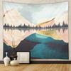 Seven Leap Cross-border Home Amazon Explosões Pano de fundo ins Vento Pendurado Pano Fundo Parede Pendurado Pano ins Wind Mountain Tapeçaria