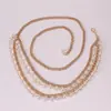 Joyería Transfronteriza Europea y Americana Hip-hop Textura Metálica Perla de Imitación Cadena de Cintura Multicírculo Cadena Elegante Estilo Pequeño Fragante Haz de Cadenas