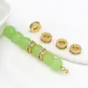 Color Dorado Real 18K Conservación Color Micro Incrustación Cuadrado Zircón Perla DIY Pulsera Cubo Perla Collar Rueda Perla Separador Material C45