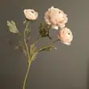 3 Cabezas de Peonías Japonesas con Textura Similar al Terciopelo, Arreglos Florales de Boda de Alta Calidad, Decoración para el Hogar, Arreglos Florales, Accesorios para Fotografía
