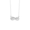 Anillo Mobius de plata de ley 925 para pareja, collar ligero de lujo con circonitas de alta calidad, cadena de clavícula con colgante de símbolo ilimitado
