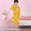 Bata de Noche para Niñas, Nueva Bata de Baño de Algodón Peinado para Primavera y Otoño, Ropa de Casa para Niños, Ropa de Aire Acondicionado para Verano, Toallas de Baño para Niños