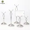 Suporte para Número de Mesa em Aço Inoxidável Clipe para Cartão de Menu de Buffet Suporte para Cartão de Mesa Suporte Vertical para Número de Mesa Suporte para Exibição de Menu de Banquete de Hotel