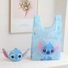 Bolsa de Compras Plegable de Dibujos Animados, Bolsa de Almacenamiento Portátil de Gran Capacidad Ecológica, Bolso de Mano Casual, Bolso de Hombro, Billetera de Felpa para Monedas
