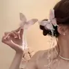 Pinza para el Cabello de Mariposa de Hada con Borla de Perlas, Pinza Lateral para Flequillo de Chica Dulce, Pinza para el Cabello Explosiva para Fotos de Instagram, Adorno para la Cabeza