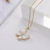 Natural Fritillaria Zircon Colar de Borboleta Verão das Mulheres High-end Cross-border Jóias Pequenas Acessórios Frescos Yiwu
