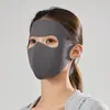 Mascarilla de protección solar de hielo personalizada para mujer, anti-UV, para conducir, de seda de hielo, protección facial completa.