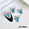 Internet celebridade nova liga quadrada diamante laço unha joias LZ mesmo tridimensional luz de luxo gravata borboleta decoração de unhas atacado