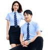 Moda de Verão Camisa Masculina de Manga Curta que Não Precisa Passar Terno Profissional Camisa Social Feminina para Imobiliária Logotipo Bordado