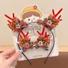 Acessórios de Cabelo de Natal Estilo Floresta Presépio Grampo de Cabelo Orelhas de Galho Fofas para Crianças Acessórios de Tiara Pequenos Grampos Acessórios de Cabelo