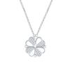 Collar de trébol de cuatro hojas de plata esterlina con diseño explosivo de TikTok: ¡Siente el amor y úsalo varias veces! Joyería para el Día de San Valentín para mujer.