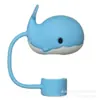 Transfronteiriço 10mm novo desenho animado animal marinho silicone tampa de vedação para canudo capa protetora tampa contra poeira Stanley em estoque