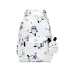 Mochila Gatinho Graffiti Fofa Leve Respirável Alça de Ombro Mochila Grande Capacidade Mochila Escolar para Estudante