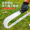 Cuchillo para cortar leña, Cuchillo para cortar leña de acero especial forjado a mano, Cimitarra, Hoz con agujero para hierba, Cuchillo de acero al manganeso para exteriores, Cuchillo para cortar árboles y bambú, Siega