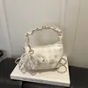 Bolsa de Dumpling Xadrez Estilo Coreano Desenho Animado Fofo com Toque de Luxo, Nicho e Requintada, Bolsa de Mão Compacta para o Dia a Dia e Deslocamento, Bolsa Transversal