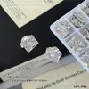 Bisel sin bisel de circonita terminado en bolas de diamante apiladas para decoración de uñas, dulces de roca de huevo de paloma cuadrado grueso brillante decoraciones de uñas