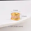 Zirconia Dorada Espaciadores de Cintura Pequeña Alta Retención de Color Pulsera DIY Espaciadores Cuentas para Collar Espaciadores de Rueda de Zirconia Cuentas con Agujero