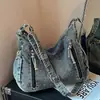 Bolsa de Ombro Feminina Versátil de Verão Leve de Grande Capacidade Transfronteiriça 2026 Nova Simples para o Dia a Dia Tendência Bolsa de Estudante Dumpling