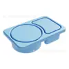 Caja de Condimentos de Silicona Portátil de Doble Compartimento Amazon, Contenedor de Salsa, Caja de Almacenamiento y Contenedor de Snacks con Tapa, Seguro para Microondas