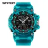 Sanad Sinda Pantalla Dual Deportivo Estudiante Multi-Función Luminoso Triple Hora Reloj Impermeable Segmentado Cronometraje Reloj Digital