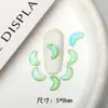 Broca para Uñas Plana de Forma Especial Luz Aurora Verde Flash Decoración Destello Armadura Nueva Joyería Pedrería Súper Destello Popular en Internet TikTok Color Diamante