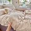Juego de cuatro piezas en encaje de algodón puro estilo princesa ins fresco algodón puro sábana de cama francesa funda de almohada funda de edredón dormitorio de estudiante tres piezas 3