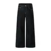 JIAMU Jeans de Calle Americanos Color Original con Remaches para Hombres y Mujeres Corte Holgado Recto Ajuste Limpio Marca de Moda Versátil Pantalones Largos