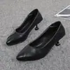 Zapatos de Tacón Alto Elegantes Negros de Punta Fina para Mujer 2026, Zapatos Profesionales de Tacón Fino para el Trabajo, Zapatos Versátiles Cómodos con Suela Suave